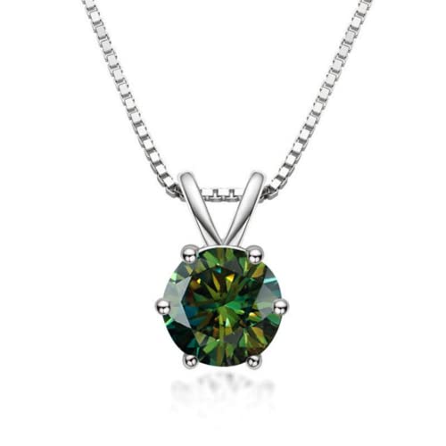 Accessoires diamant moissanite vert jaune bleu 1ct coupe ronde D