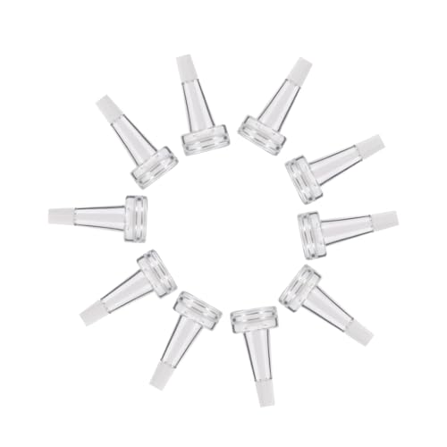 ノーブランド品 100個 精華瓶用透明プラスチックキャップ バイアル瓶液体容器ホーンキャップ 密閉性良好 実験や保管に 漏れ防止設計 簡単装着