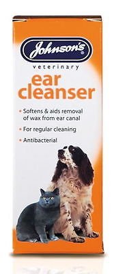 Ear Drops or Cleanser for Dogs/Cats Kills Ear Mites Drops Wax Softner (Ear Cleanser 40ml)