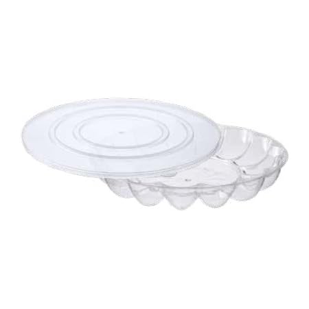 Hanna K. Signature Collection Plastic Deviled Egg Tray with Lid - 15 Egg Slots | Clear | 1 Pc