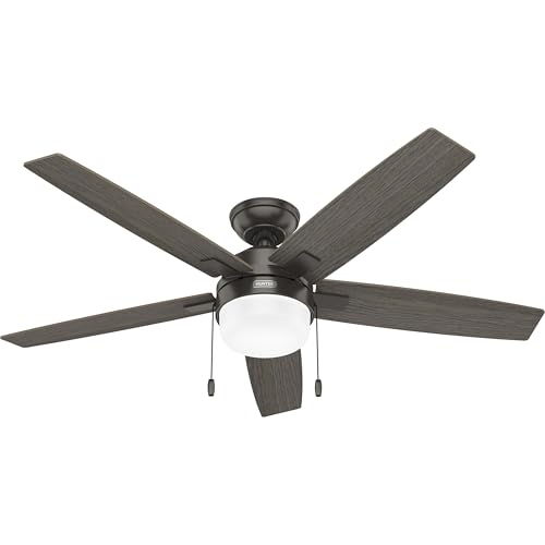 Image of Hunter 52 inch Anisten Indoor Ceiling Fan, LED Light, Pull Chain, Noble Bronze