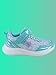 TZ Youth Kid's Girl's Glitter Fashion Sneakers Sparking Shiny Casual Athletic Walking Shoes (Mint Rainbow, 3)