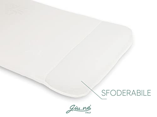 GIU.NE® Matelas anti-étouffement pour berceau avec taie d'oreiller en aloe doux anti-acariens, pour Chicco Next 2 Me, Kindkraft Cullami CAM certifié Oeko-Tex 82 x 50 x 6 cm