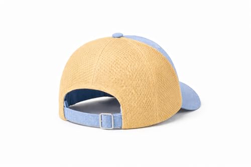 Image of Gildman Luxury Mesh Baseball Cap for Men & Women | Sky Blue Fabric with Sand Mesh Back | Premium Embroidery | Adjustable Summer Street Cap