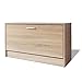 Cerlingwee Étagère à Chaussures Peu Encombrante pour Entrée avec Banc Banc Étagère à Chaussures Peu Encombrante pour Entrée de Couloir 80 X 24 X 45 Cm Chêne