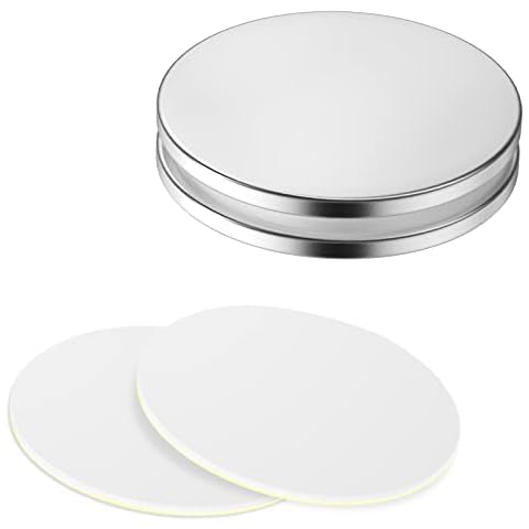 MIN CI Neodymium Magnets Extra Strong Large Self-Adhesive Strong 30 x 2 mm Pack of 2 Magnets for Magnetic Board Fridge Strong Magnets Round Small Cover