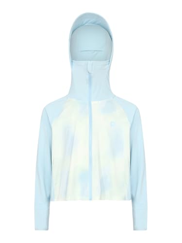 Kids Boys Girls Outdoor Upf Hoodie Sun Protection Top Gradient Color High Neck Outerwear