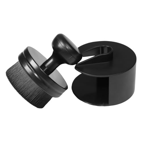 Tyre Dressing Applicator, Soft Tyre Shine Applicator with Stand Cover, Reusable Tire Shine Brush, Portable Tire Dressing Brush, for Cleaning Car Tires, Auto Interior Emblems, Air Vents, Black