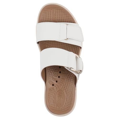 Sandalias acolchadas Fom Recovery Namaste en color blanco pulido suave talla 10 6