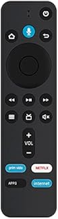 Allimity Replacement Voice Remote fit for Amazon Fire TV Sticks LY73PR S3L46N E9L29Y K2R2TE, Fire TV Cubes EX69VW A78V3N, and Fire TV LDC9WZ with PrimeVideo Netflix APPs and Internet APPs