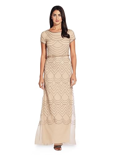 Image of Adrianna Papell Embellished Mikado Gown