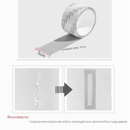 Miniatura 4 de Jclorix Cinta Reparadora De Mosquiteras - Fibra De Vidrio Autoadhesiva, 5 Cm X 10 M, Para Mosquiteras, Ventanas, Piscinas Y Toldos - Resistente Al Agua Y Uv Gris