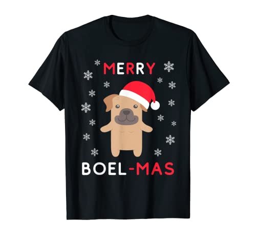 Merry Boel Mas - Funny Christmas Boerboel XMas Dog T-Shirt