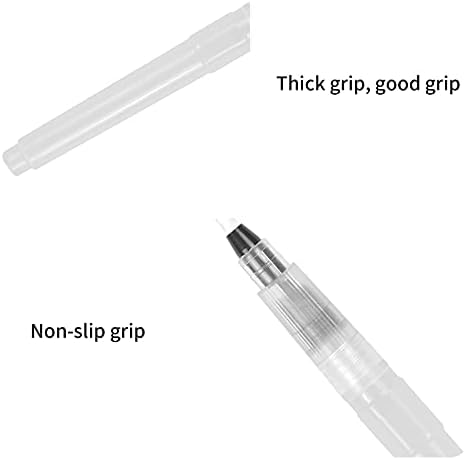 6 Pcs Watercolor Brush Pens, Assorted Tips Size Painting Water Brushs Pen Refillable Ink Painting Brushes for Water, Art Supplies for Watercolour Art Painting for Watercolour Oil Acrylic Painting