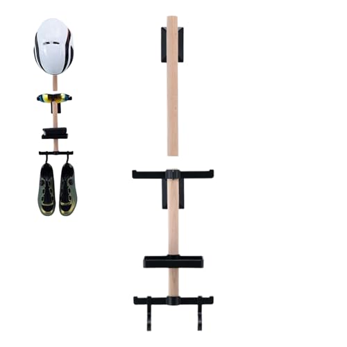 Wood Wall Cycling Gear Rack