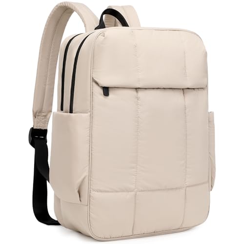 Quilted Laptop Backpack with USB Charging Hole
