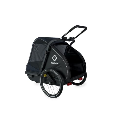 HAMAX Pluto Hundeanhänger - Grün - Groß - Ideal für E-Bike-Einsatz