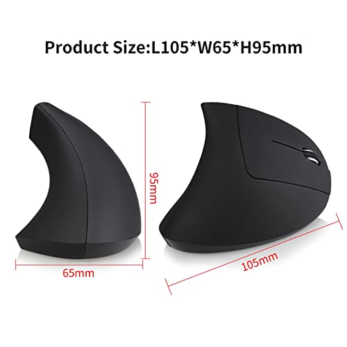 Ratón ergonómico de 2,4 GHz con sensor óptico vertical ideal para largas partidas 4