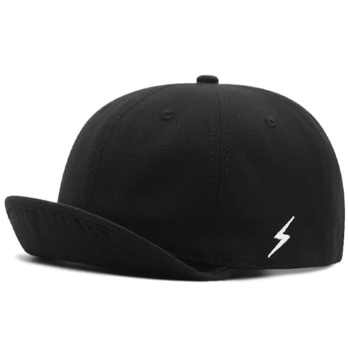 Image of FASHIXD XXL Up-Turn Short Brim Baseball Cap for Men Short Bill Trucker Hat Casual Peaked Cap