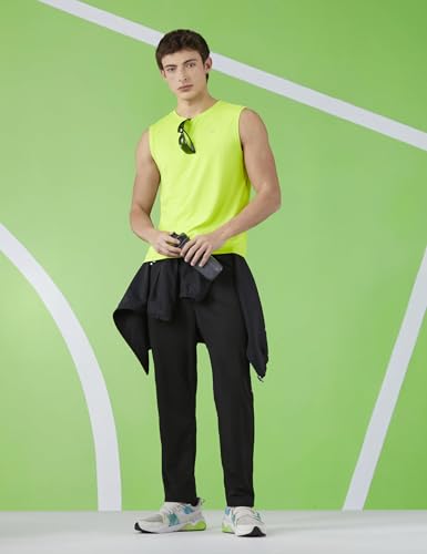 Image of Amazon Brand - Symbol Men's Polyester Color Block Active Regular Fit Sports | Round Neck | Sleeveless T-Shirt