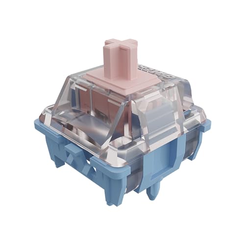 kutethy Interruptores de teclado melódicos Gateron, LEDs RGB clicky 5 pinos pré-lubrificados de fábr