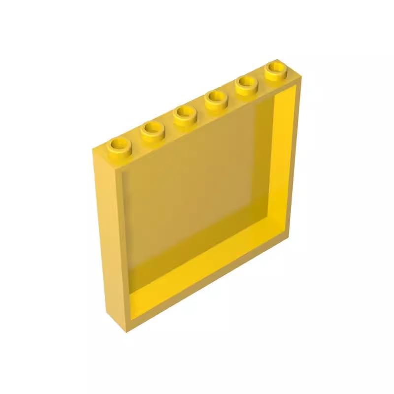 Gobricks 59349 Door Panel 1x6x5 10 Pieces GDS-773 Compatible with Lego Building Blocks Color:Yellow