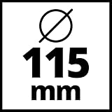 Einhell TE-AG 18 Li Solo Power X-Change 18 V Lithium 115 mm Cordless Angle Grinder - Black/Red/Stainless Steel with Einhell 4530045 E-Box S35/33 Storing Tools and Accessories - Image 9