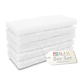 G.I.V. 5x Handpads Weiß 25 x 11,5cm - Reinigungs Pads für manuelle Grundreinigung - für Rand-, Ecken- und Kantenreinigung - Geeignet für alle Boden- und Oberflächen - Zubehör für Handpadhalter
