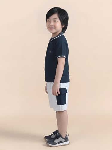 Image of POLKA TOTS 100% Pure Cotton T-Shirt and Shorts Combo For Boys | Summer Dress & Beach Wear for Boys and Toddlers | Breathable Premium Fabric Co-Ord Set Kids | Relaxed Fit Casual Summer Outfit for Kids