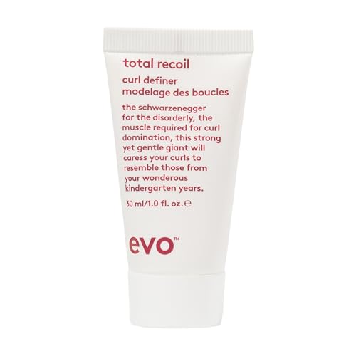 EVO Total Recoil Curl Definer - Strong Hold Defining Moisturizing Cream - Enhances Natural Curl Pattern & Reduces Frizz - Humidity Control