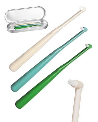 ZAMXHUG 3 pezzi Spazzolino Monociuffo, Spazzolino, a ciuffo singolo, Precision Gumline Cleaning, Setole morbide per bretelle, impianti e apparecchi ortodontici
