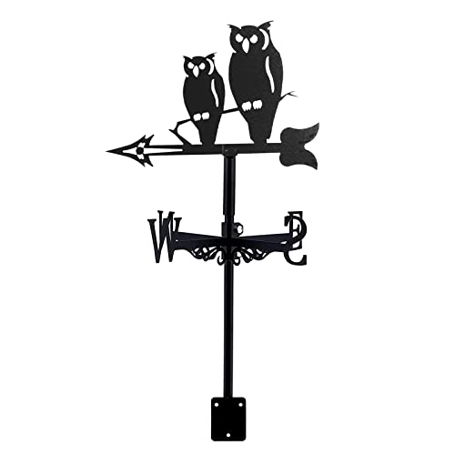 Ydhnb Metal Owl Weathervane Garden Decorative Weather Vane Stainless Steel Wind Vane Wind Direction Indicator For Outdoor Iron Roof Garden Yard Farm Scene #TOP12