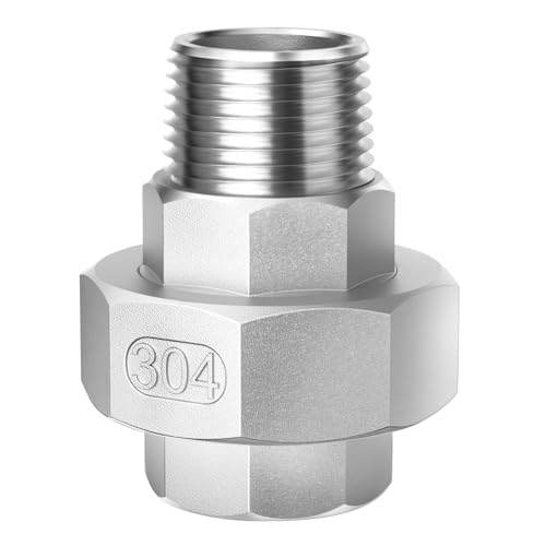 Image of ChillWaves 304 Stainless steel Cast Pipe Fitting, Union，2 inch NPT Male x 2 inch NPT Female，Thread Adapter(1-PACK)
