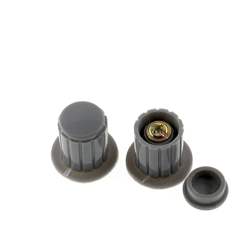 10個 4MM ブラック グレー ノブ ボタン キャップ キャリブレーション ノブ 3950S WXD3-13 2W WXD3-12 1W ターンアラウンド特殊ポテンショメータノブ 可変抵抗器(グレーノブ 4mm)