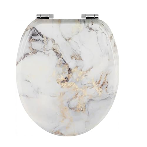 WOLTU Toilettendeckel mit Absenkautomatik Holz, Toilettensitz Klodeckel Klobrille WC Sitz O-Form mit Scharnieren, Quick-Release Funktion für leichte Reinigung WOLTU Toilettendeckel mit Absenkautomatik Holz, Toilettensitz Klodeckel Klobrille WC Sitz O-Form mit Scharnieren, Quick-Release Funktion für leichte Reinigung