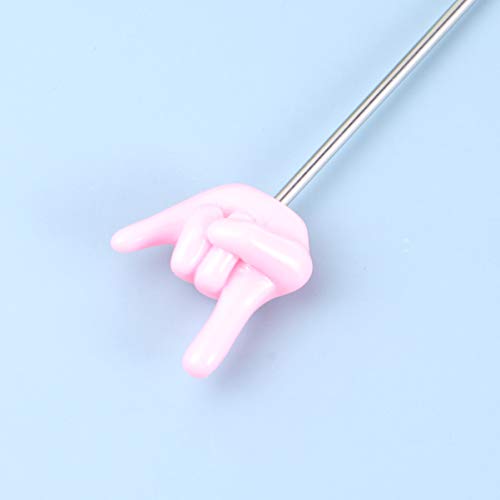 Hemoton 2Pcs Cake Tester Stainless Steel Cake Skewer Reusable Metal Cake Probe Needle Topper For Cupcake Bread Muffin Dessert Wedding Birthday Party Favor Palm #TOP3