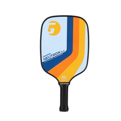 Gamma Sports 5.0 Pickleball Paddle, Graphite Pickleball Paddle with Polypropylene Core and Honeycomb Grip, Blue and Orange, 4 (1/8) by GAMMA - Used condition - US$34.85