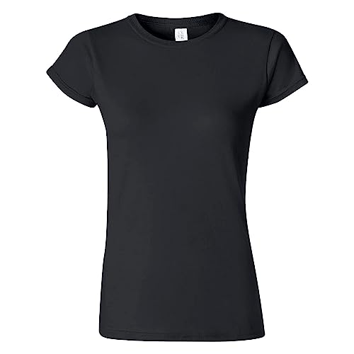 T-Shirt Softstyle Femme Gildan avec col rond et surpiqûres doubles