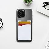 Cell Phone Adhesive Card Holder Wallet Stick on Wallet Phone Pocket Adhesive Silicone Card Sleeve Compatible for iPhone, Android and All Smartphones（White）