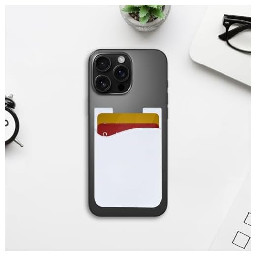 Cell Phone Adhesive Card Holder Wallet Stick on Wallet Phone Pocket Adhesive Silicone Card Sleeve Compatible for iPhone, Android and All Smartphones（White）