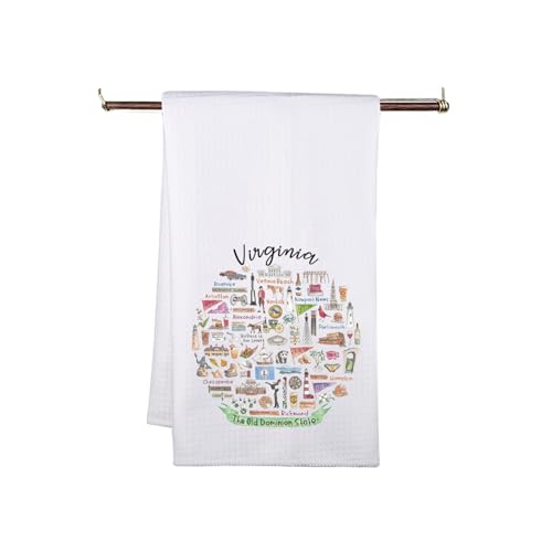 MNIGIU Virginia Travel Gift Virginia Kitchen Towel Virginia Kitchen Decor for Housewarming Virginia Souvenir Gift (Virginia Towel)