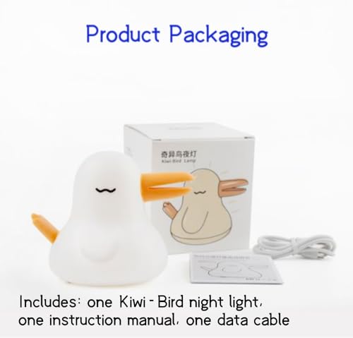 Lámpara de mesa de noche infantil Kiwi Bird LED recargable miniatura 5