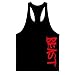 InleaderAesthetics Men's Tank Tops Sleeveless Shirts Y-Back Gym Workout Stringer Tank Tops Bodybuilding Fitness T-Shirts - Black-M