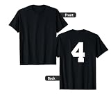 4 Number (on Back) Sports Team Jersey Number T-Shirt