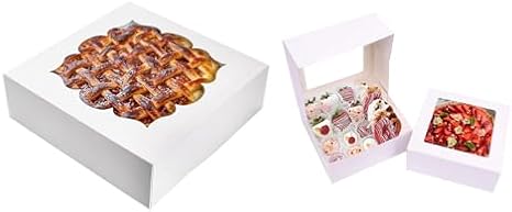 NPLUX Bundle of 30 Pack Pie Boxes and 30 Pack Bakery Boxes for Pies, Cheesecake, Cookies, Muffins and Chocolate Covered Strawberries image 5