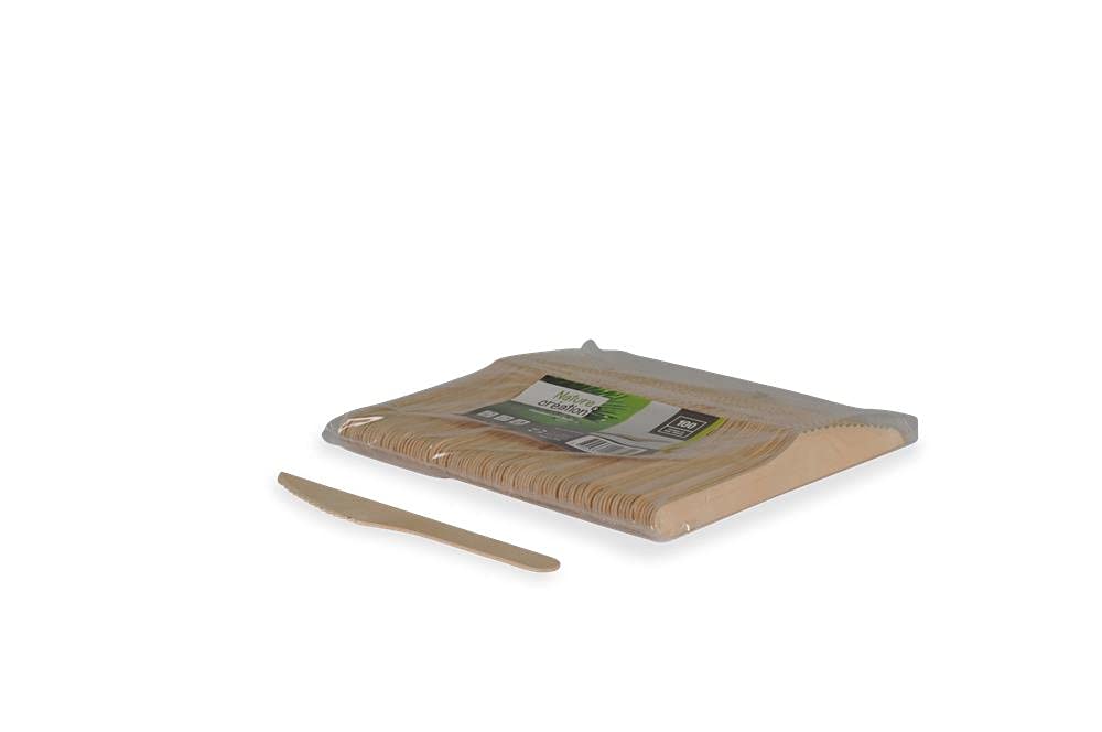 Générique Couteaux écologiques en bois 16.5cm résistants différents conditionnements (1000)
