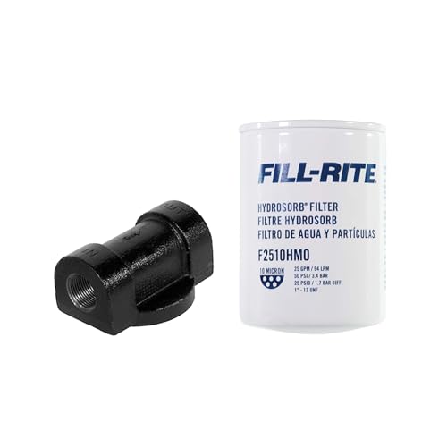 Image of Fill-Rite 1210KTF7026 10 Micron Hydrosorb Fuel Filter Kit with 3 /4 inch Filter Head - 25 GPM Water Detecting Filter for Diesel, Gasoline & Biodiesel