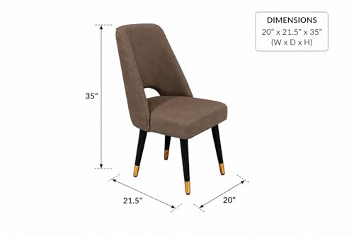 Image of WOODEN SPACE 4 Seater Wooden Dining Table Set | Urban Marble Top Dining Table with Chairs for Dining Room & Kitchen (Modern Vintage Brown) (42 x 42 x 30 inch)