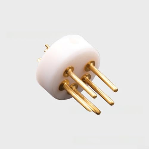 Brazo de tono DIN de 5 polos para tocadiscos cable de audio analógico soldable blanco 4