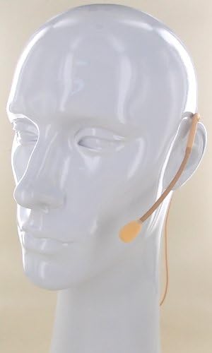AVL623 Tan/Beige Color Professional Mini Sweat Resistant Headset Microphone for Sennheiser Wireless Systems. New Ergonomic, Flexible Frame, Easily Adjust to Fit
